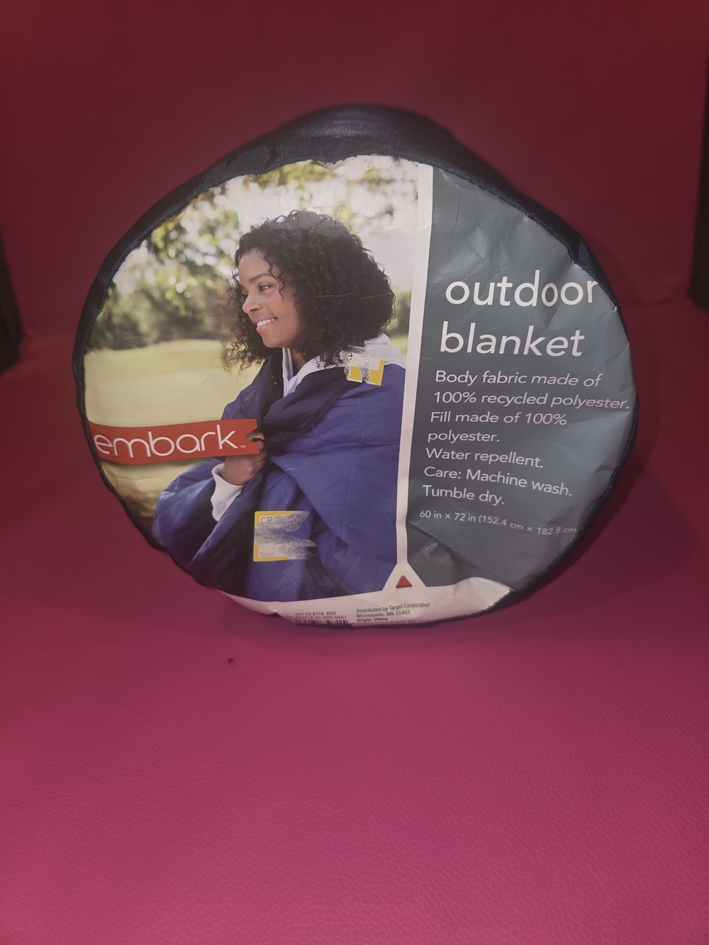 Embark Navy Outdoor Blanket - Water-Repellent Travel Throw